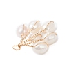 Natural Cultured Freshwater Pearl Rice Beaded Grape Pendants PALLOY-TA00337-5
