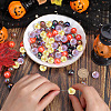 Halloween Theme 100Pcs 5 Colors Opaque Acrylic Beads MACR-SP0001-01B-05-3