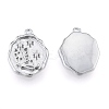 Brass Micro Pave Clear Cubic Zirconia Pendants KK-N216-577P-1