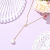 Adjustable Natural Baroque Keshi Pearl Oval Tassel Y Necklaces NJEW-JN06060-1