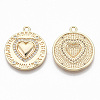 Brass Micro Pave Cubic Zirconia Pendants KK-T062-03G-NF-2