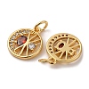 Brass Micro Pave Cubic Zirconia Pendants KK-P308-78G-2