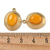 Natural Orange Jade Dyed Pendants STAS-L025-007G-02-3
