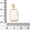Natural Shell & Clear Cubic Zirconia Pendants KK-G553-11G-3