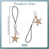 Alloy with Crystal Rhinestone Pendant Mobile Straps HJEW-OC00035-2
