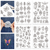 4 Sheets 11.6x8.2 Inch Stick and Stitch Embroidery Patterns DIY-WH0455-019-1