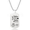 201 Stainless Steel To My Friend Dog Tag Pendant Ball Chain Necklaces FS-WG527E6-23-1