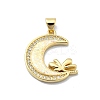 Brass Micro Pave Clear Cubic Zirconia Pendants KK-A221-18G-G-1