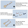 30Pcs 5 Colors 304 Stainless Steel Stud Earring Findings with Loop FIND-UN0001-11-4