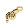 Brass Micro Pave Cubic Zirconia Pendants KK-G526-12G-02-2