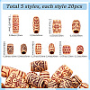 100Pcs 5 Styles Plastic Hair Coil Cuffs FIND-SC0014-92-2