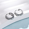 304 Stainless Steel Clear Cubic Zirconia Hoop Earrings EJEW-D331-18A-P-4