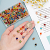 160Pcs 20 Color Glass Charms PALLOY-PH0022-32-3