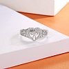 925 Sterling Silver Micro Pave Cubic Zirconia Finger Rings FS-WG6D494-04-2
