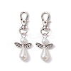 Angel ABS Plastic & Glass Imitation Pearl Pendant Decorations HJEW-JM01359-02S-1