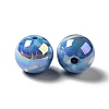 UV Plating Opaque Rainbow Iridescent Acrylic Beads MACR-D063-01A-02-3