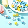 45Pcs 9 Styles Natural Wood European Beads WOOD-FS0001-27-8