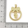 Christmas Theme Rack Plating Brass Micro Pave Cubic Zirconia Pendants KK-U032-14G-04-3