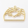 Zinc Alloy Open Back Bezel Pendants PALLOY-WH0036-12G-2