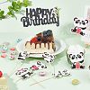 DIY Paper Panda Cake Insert Card Decoration Set AJEW-OC0002-75-4