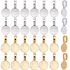 100Pcs 2 Color Tibetan Style Alloy Glue On Flat Pad Pendant Bails TIBE-SP0001-18-1