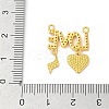 Brass Micro Pave Cubic Zirconia Acrylic Pendants KK-D291-11G-3