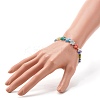 Handmade Millefiori Lampwork Beads Stretch Bracelet for Teen Girl Women BJEW-JB06847-02-3