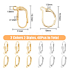 40Pcs 4 Style Brass Leverback Earring Findings KK-DC0002-15-2
