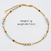 Handmade Natual Pearl & Natural Shoushan Stone & Shell Beaded Necklaces XL1709-8-1
