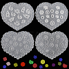 4Pcs 4 Styles Silicone Carved Molds MRMJ-SC0001-47A-1