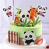 DIY Paper Panda Cake Insert Card Decoration Set AJEW-OC0002-75-5