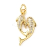 Brass Micro Pave Cubic Zirconia Pendants LS-KK-I381-07G-01-1