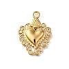 304 Stainless Steel Pendants STAS-V006-03G-02-1