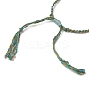 Braided Cotton Cord Bracelet Making MAK-L043-02G-11-3