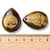 Natural Tiger Eye Drop Pendants G-C158-01B-3