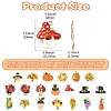 40Pcs 20 Styles Thanksgiving Day Zinc Alloy Enamel Pendants FIND-CJ0004-82-2