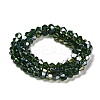 Transparent Electroplate Glass Beads Strands GLAA-F029-2mm-A25-2