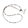 Natural Multicolor Tourmaline Beaded Necklaces NJEW-JN02492-08-5