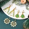 3 Pairs Brass Stud Earring & 304 Stainless Steel Leverback Earring Sets EJEW-MZ00496-1