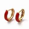Ion Plating(IP) Enamel Hoop Earrings EJEW-G344-02G-05-1