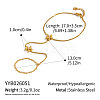 304 Stainless Steel Flower Hand Chain Ring Bracelets for Women NO1550-6