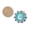 Natural Lapis Lazuli & Malaysia Jade & Glass Seed Beaded Woven Pendants PALLOY-MZ00366-02-2
