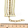304 Stainless Steel Multi-strand Bracelets for Women LS-BJEW-Q040-04G-3