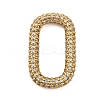 Rack Plating Brass Micro Pave Clear Cubic Zirconia Linking Rings KK-Z070-12G-03-1