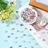 200G Frosted Baking Paint Crackle Glass Beads with Glitter Powder DGLA-YW0001-56A-5