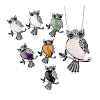 6Pcs 6 Styles Zinc Alloy Natural Gemstone Pendants FIND-PH0025-35-6