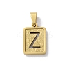 304 Stainless Steel Alphabet Pendants STAS-S152-01G-Z-1