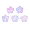 Transparent Spray Painted Glass Beads GLAA-N035-029-G02-1