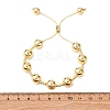 Brass Round Beads Slider Bracelets for Women BJEW-D357-06A-G-3