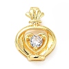 Brass Micro Pave Cubic Zirconia Pendants KK-D357-41G-1